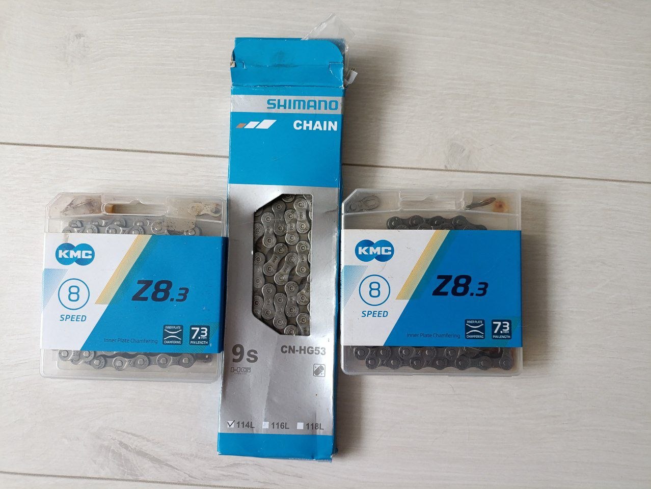 Цепи Shimano и KMC 8 и 9 ск